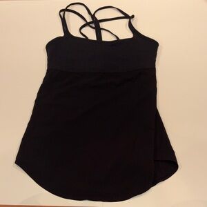 Lucy Black Camisole with Strappy Design